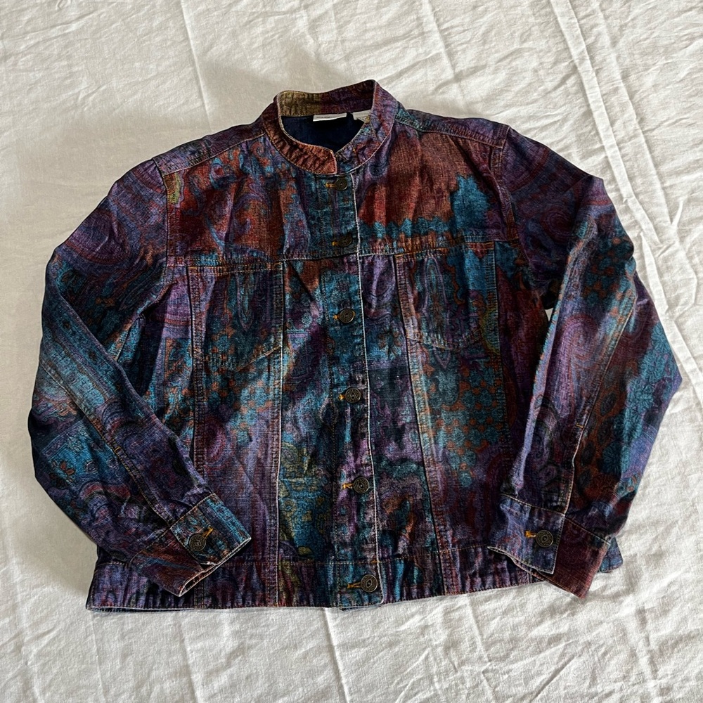Chico's Multicolor paisley print jacket